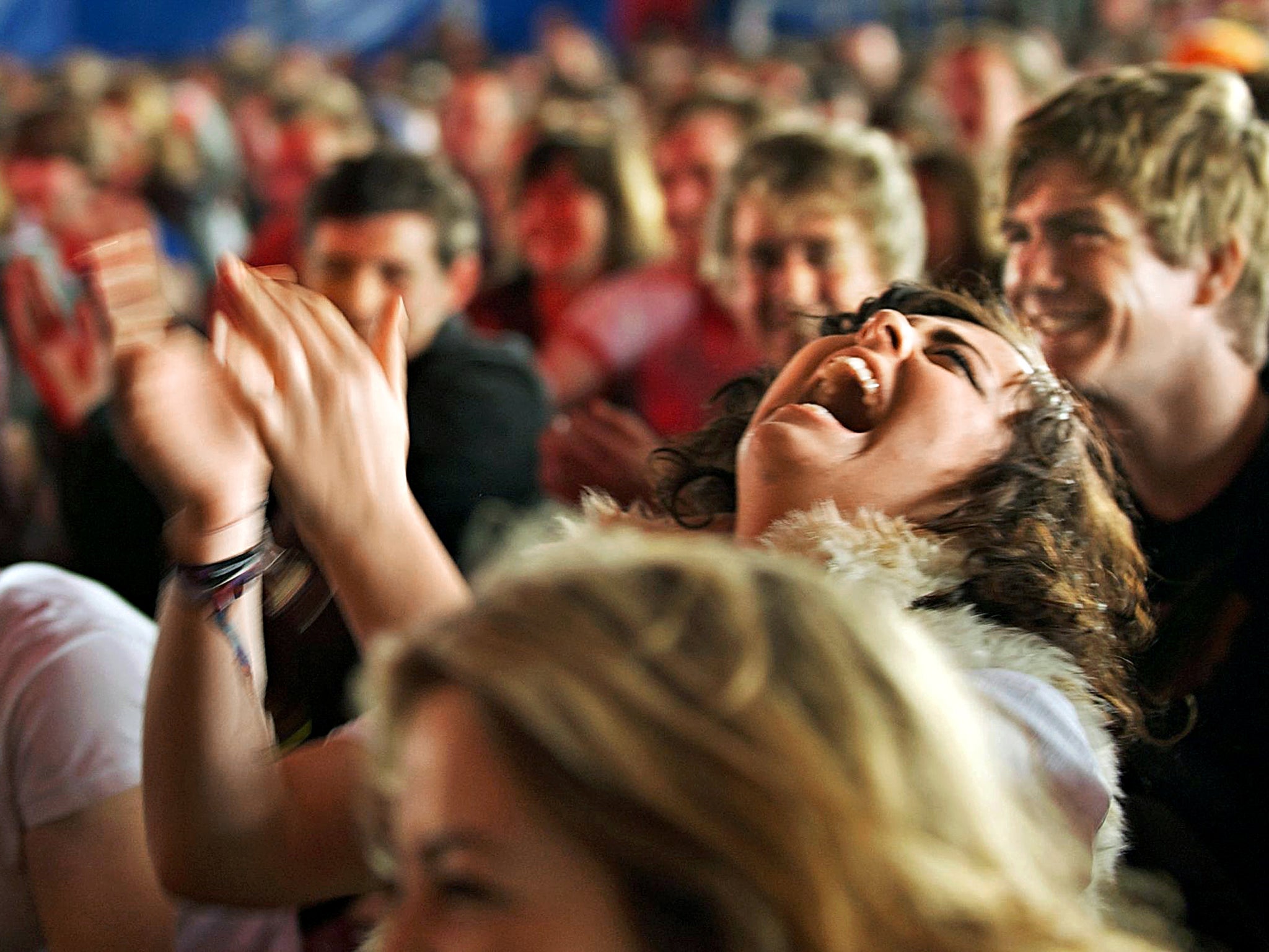 Lost in laughter: the audience at a stand-up gig