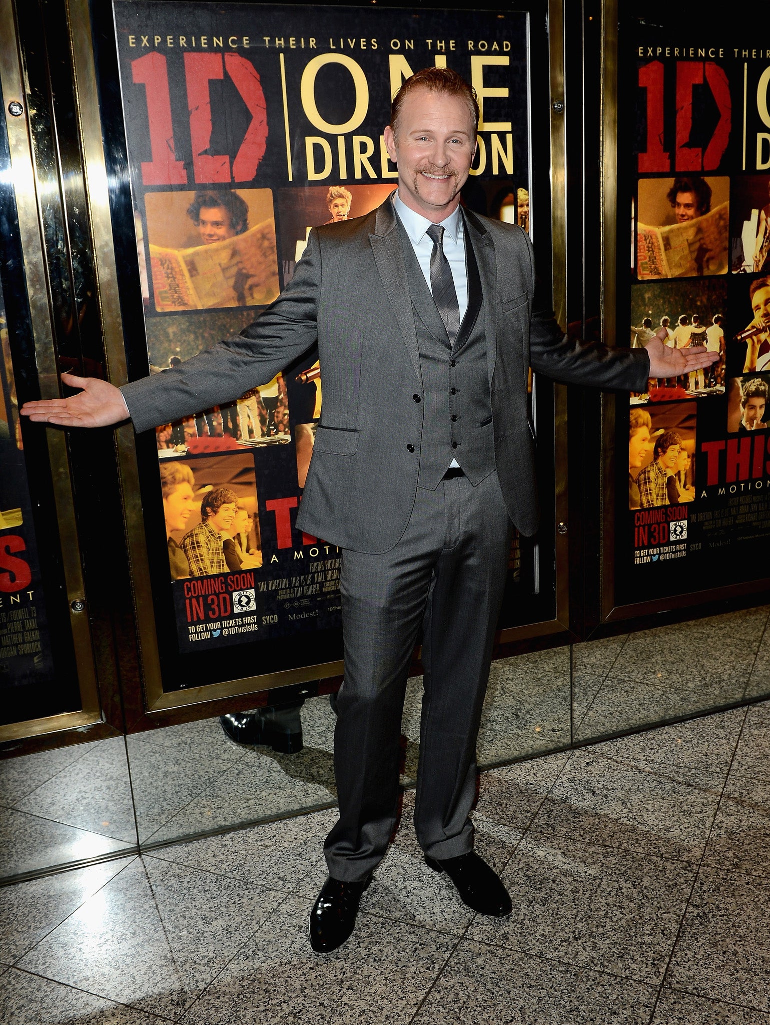 Director Morgan Spurlock at the 'One Direction This Is Us' world premiere