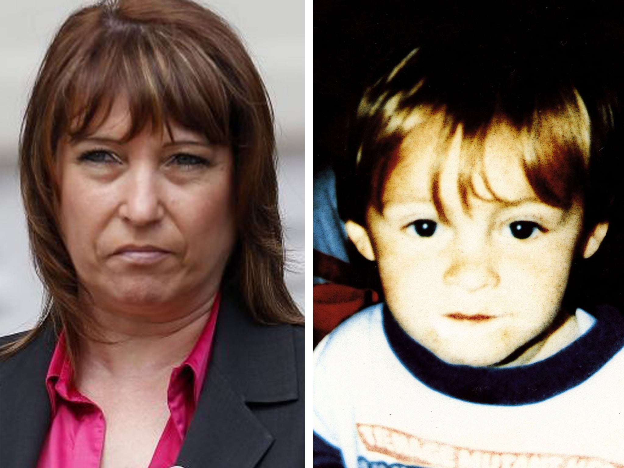 Denise Fergus, the mother of murdered toddler James Bulger (right), has been targeted by a troll on Twitter