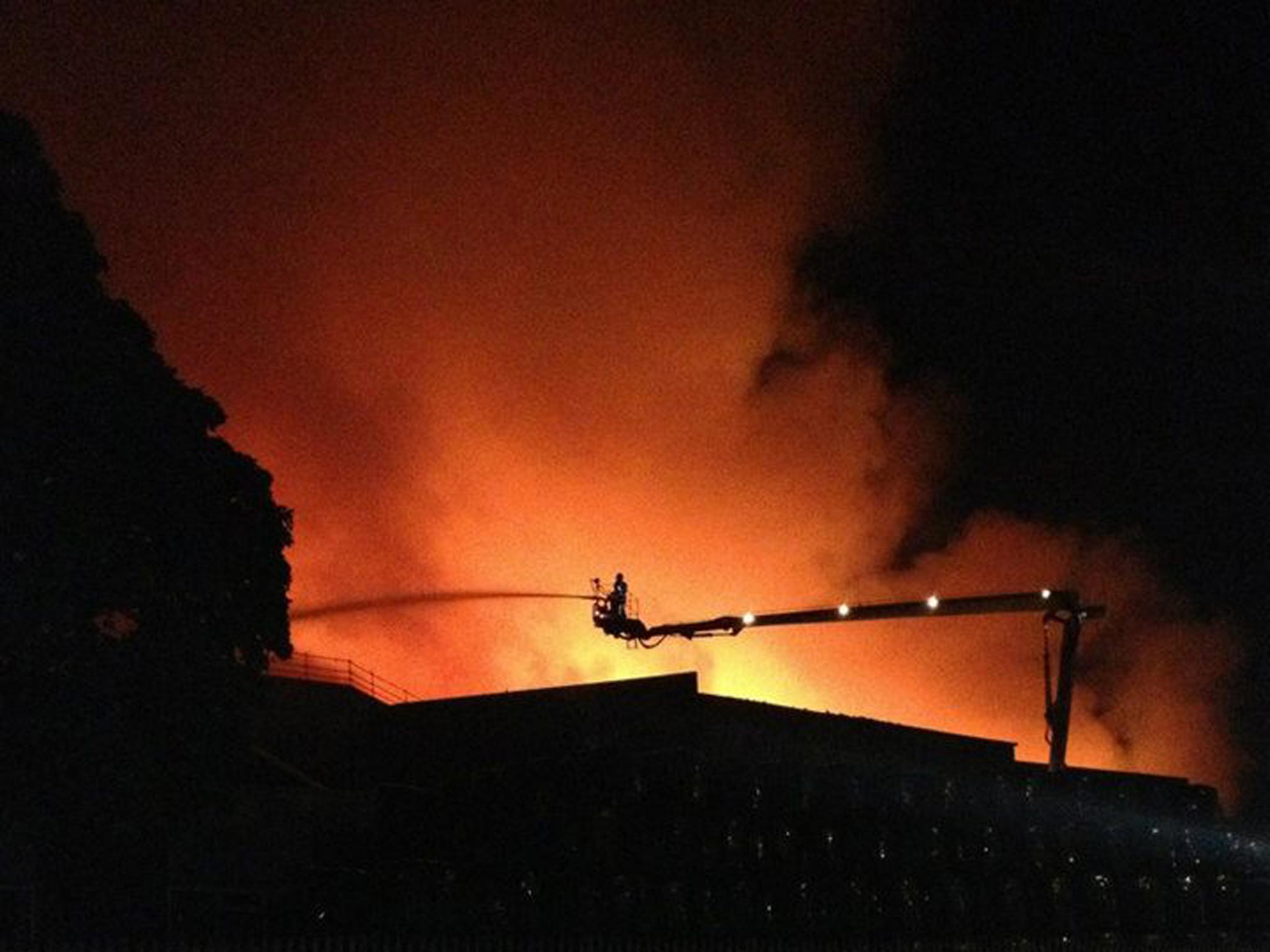 Fire at Bredbury Recycling plant