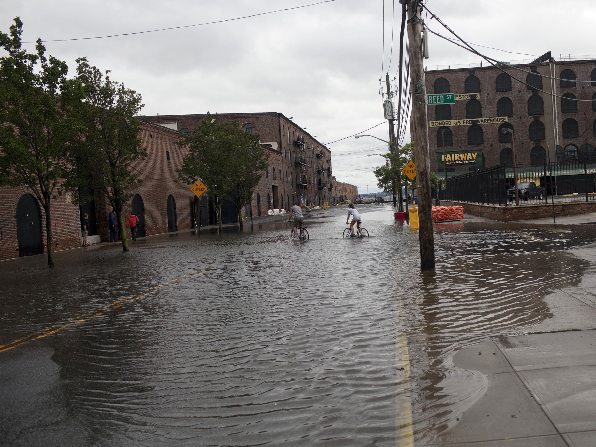 The artwork was being stored in a warehouse in Red Hook, Brooklyn, one of the neighbourhoods in the eye of the Superstorm