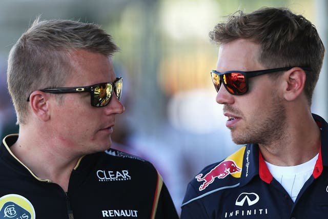 Kimi Raikkonen and Sebastian Vettel