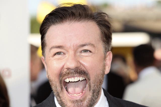 Ricky Gervais has said he is working on material for a film about his Office character David Brent 