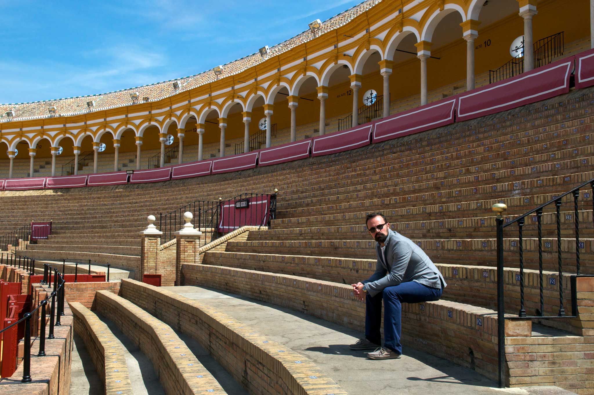 Evgeny Lebedev at the bullring in Seville