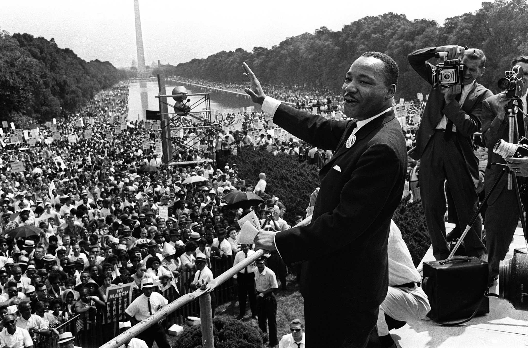 Memories of a March and a Dream: Martin Luther King during the March on Washington, on 28 August 1963
