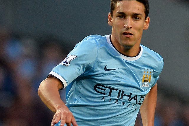 Jesus Navas and his Manchester City team-mates will face Swansea City