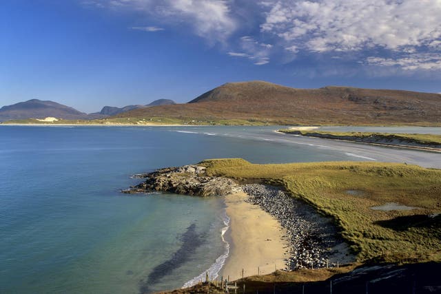 Luskentyre beach, in the Outer Hebrides, is among the popular destinations