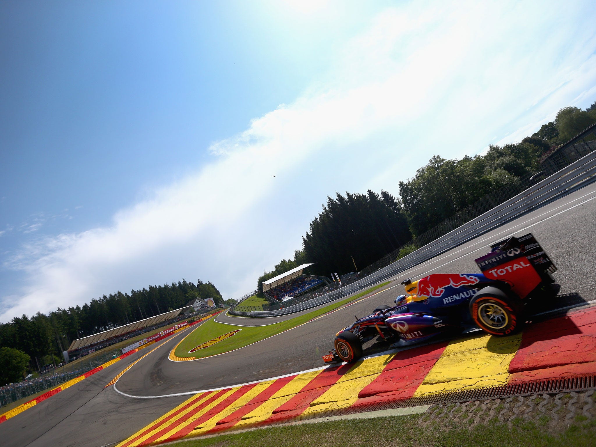 Sebastian Vettel was quickest in practice at Spa-Francorchamps