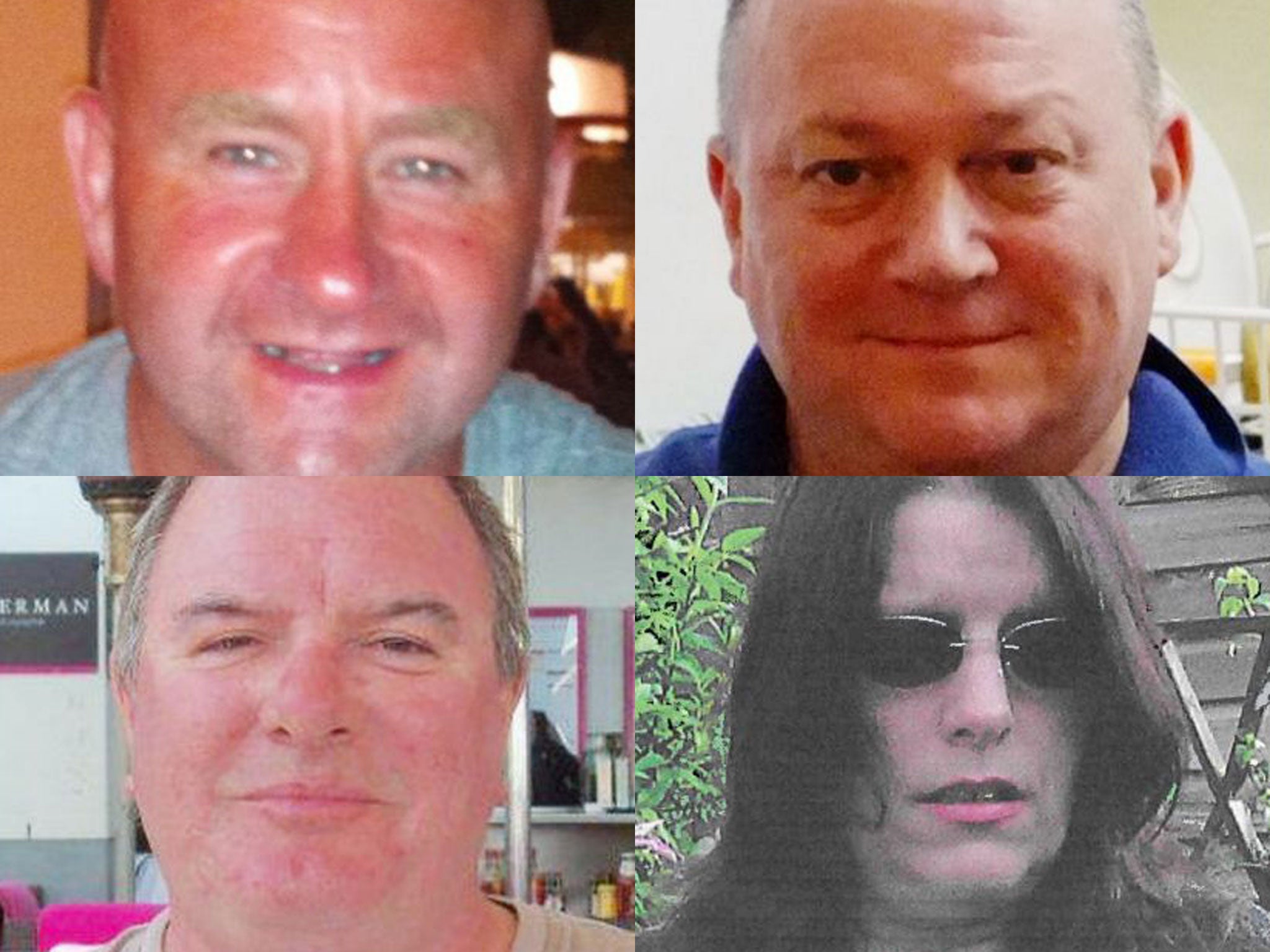 Victims of the helicopter crash, clockwise from top left: Duncan Munro, George Allison, Sarah Darnley and Gary McCrossan