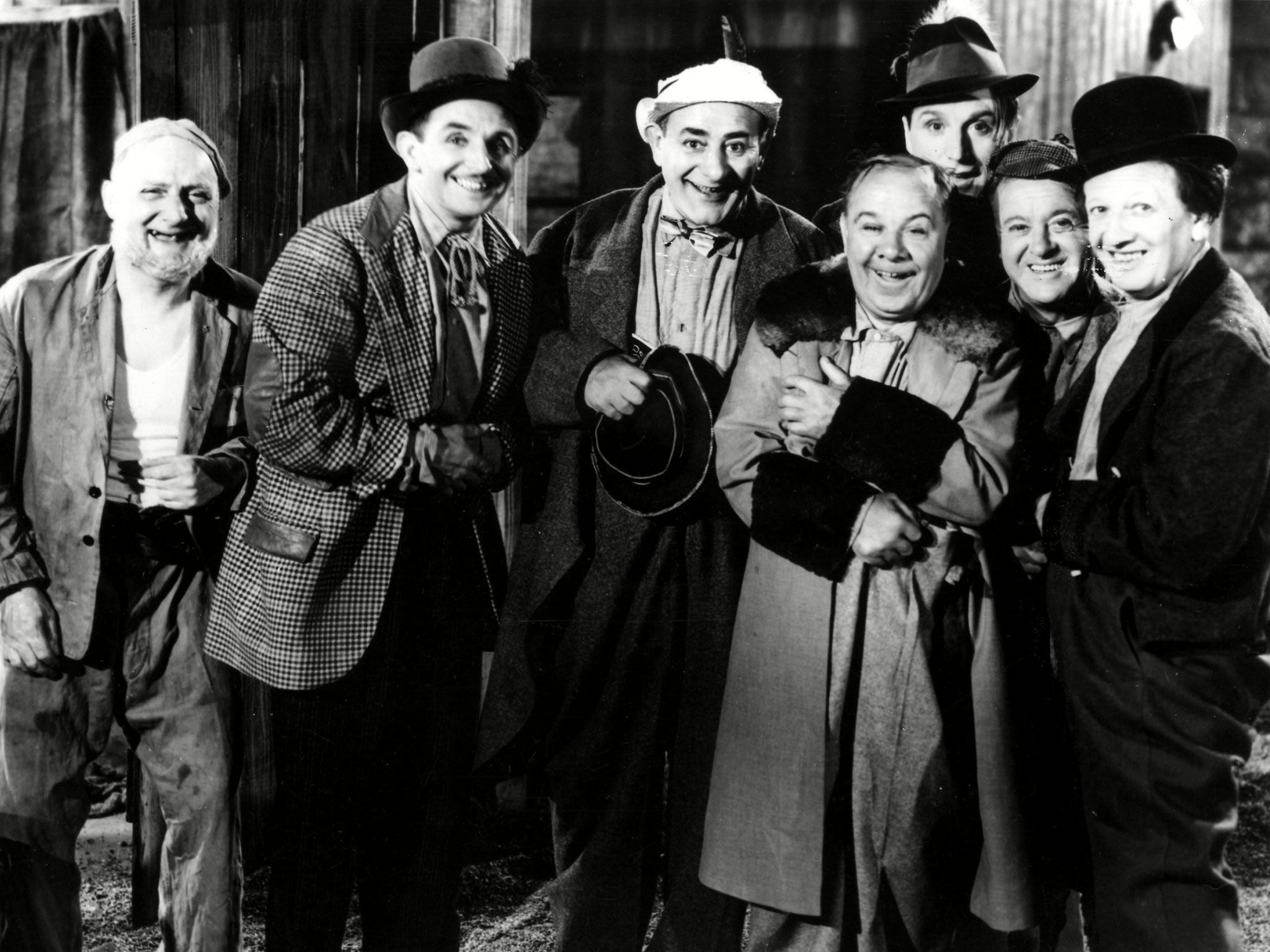 The Crazy Gang, hamming it up in 1941, 10 years after several acts joined forces