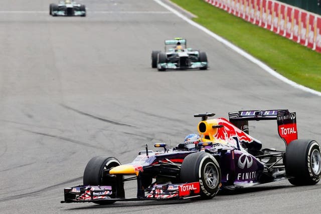 Sebastian Vettel cruised to the 31st win of his Formula One career 