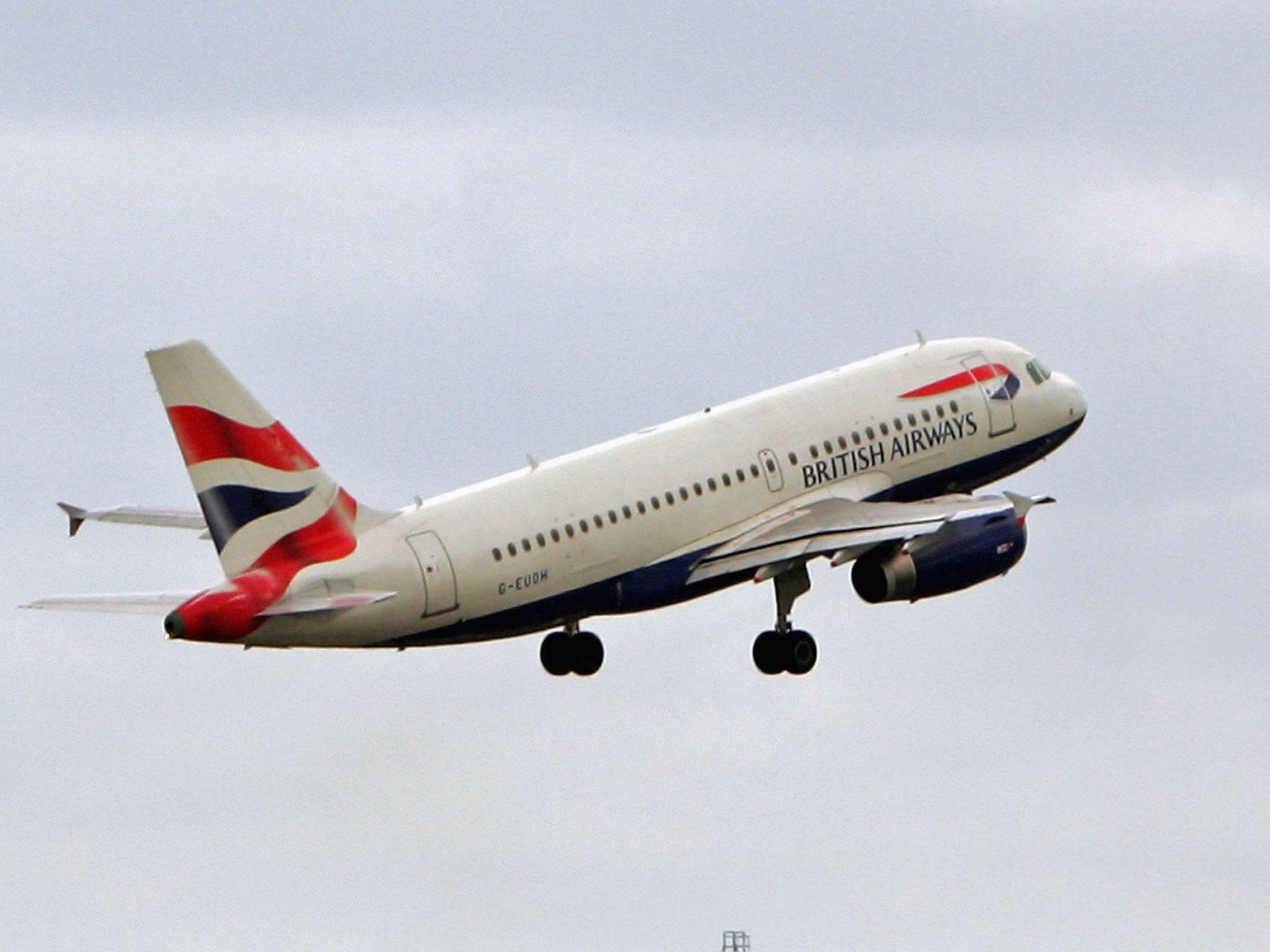 The plane was travelling from London to Los Angeles