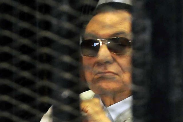 In parallel trial sessions, Egyptian courts have heard cases against ousted President Hosni Mubarak, pictured, and top leaders of his arch rival, the Muslim Brotherhood, related to killings during the 2011 and 2013 protest campaigns that led to their resp