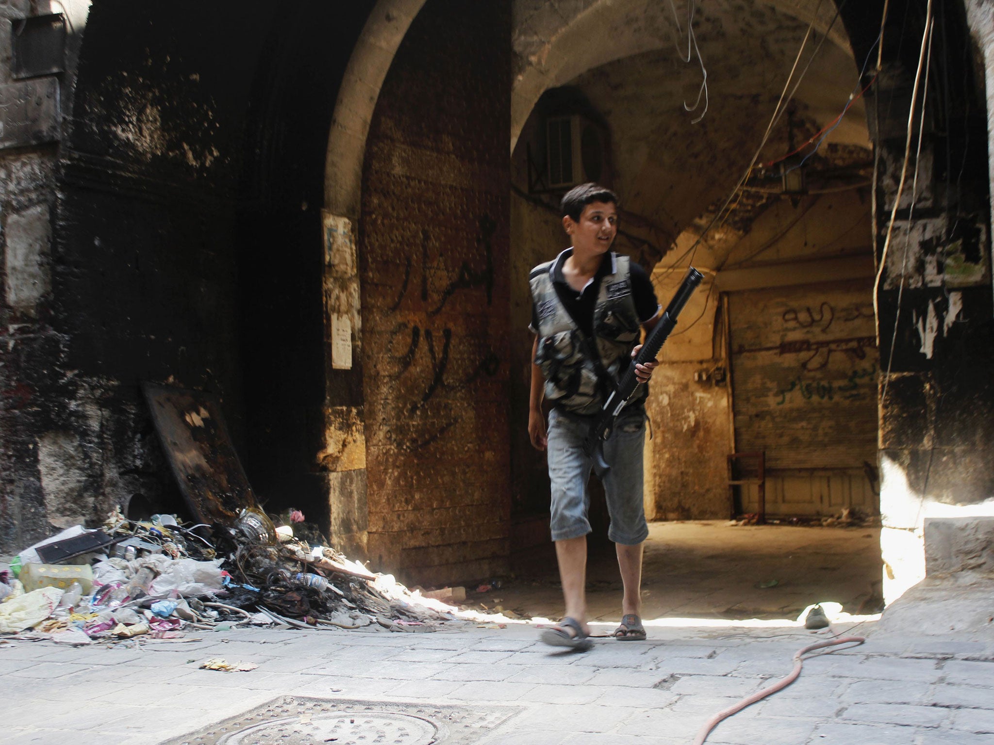 A young fighter in Aleppo