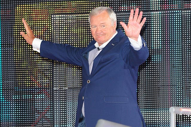 Ron Atkinson entering the Big Brother house