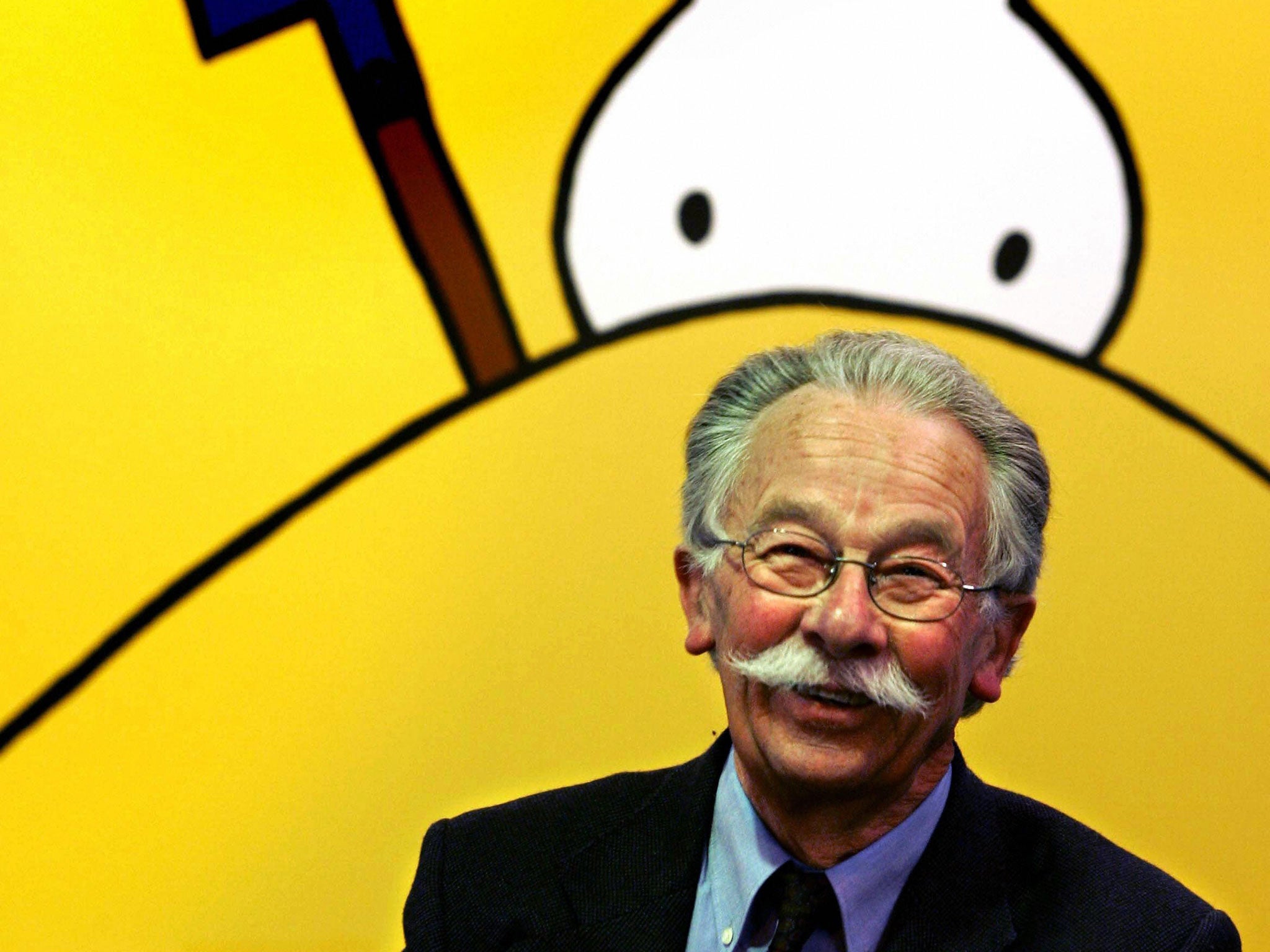 Dick Bruna at the opening of his exposition of Miffy creations (AFP)