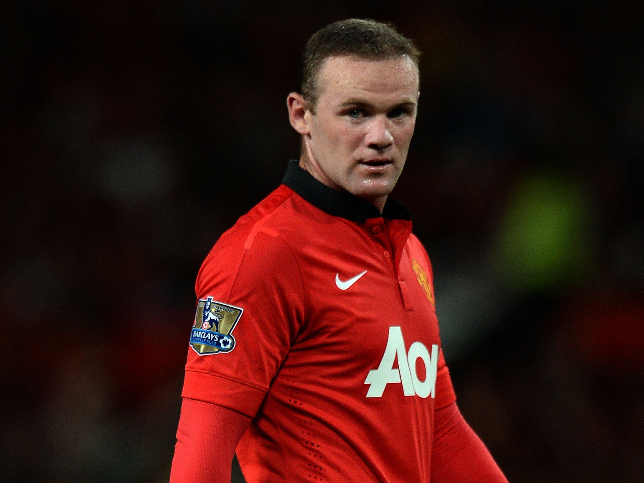Wayne Rooney looks on during Manchester United's goalless draw with Chelsea last night