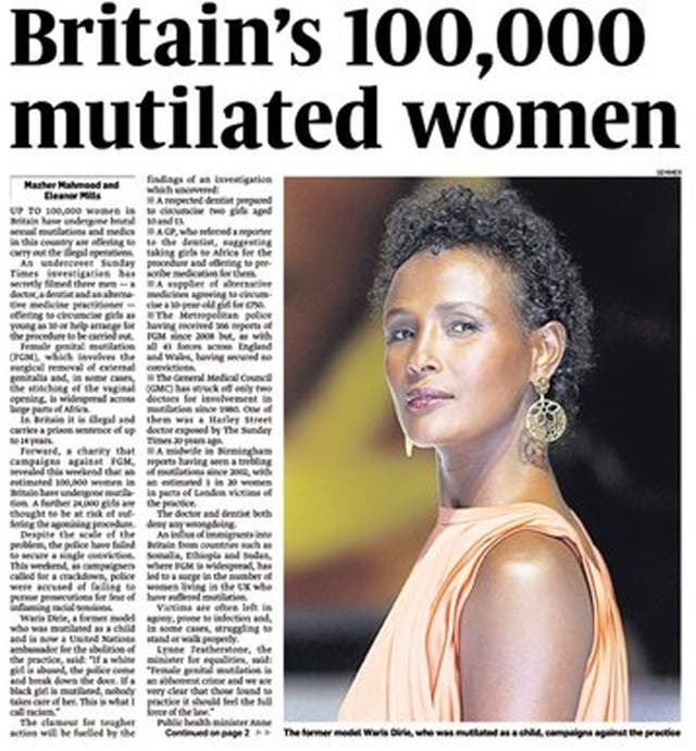 The story on female genital mutilation that ran under Mazher Mahmood's byline