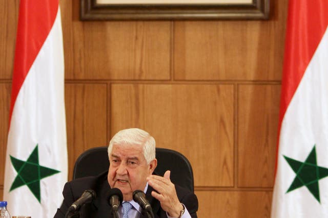 Syrian Foreign Minister Walid al-Moallem said his country would defend itself using 'all means available' in case of a U.S. strike