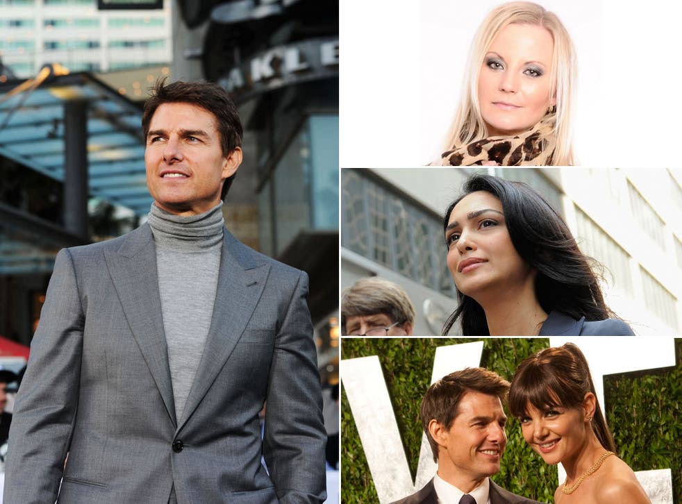 Left, from top: Anette Iren Johansen; the actress Nazanin Boniadi; Tom Cruise with his ex-wife Katie Holmes