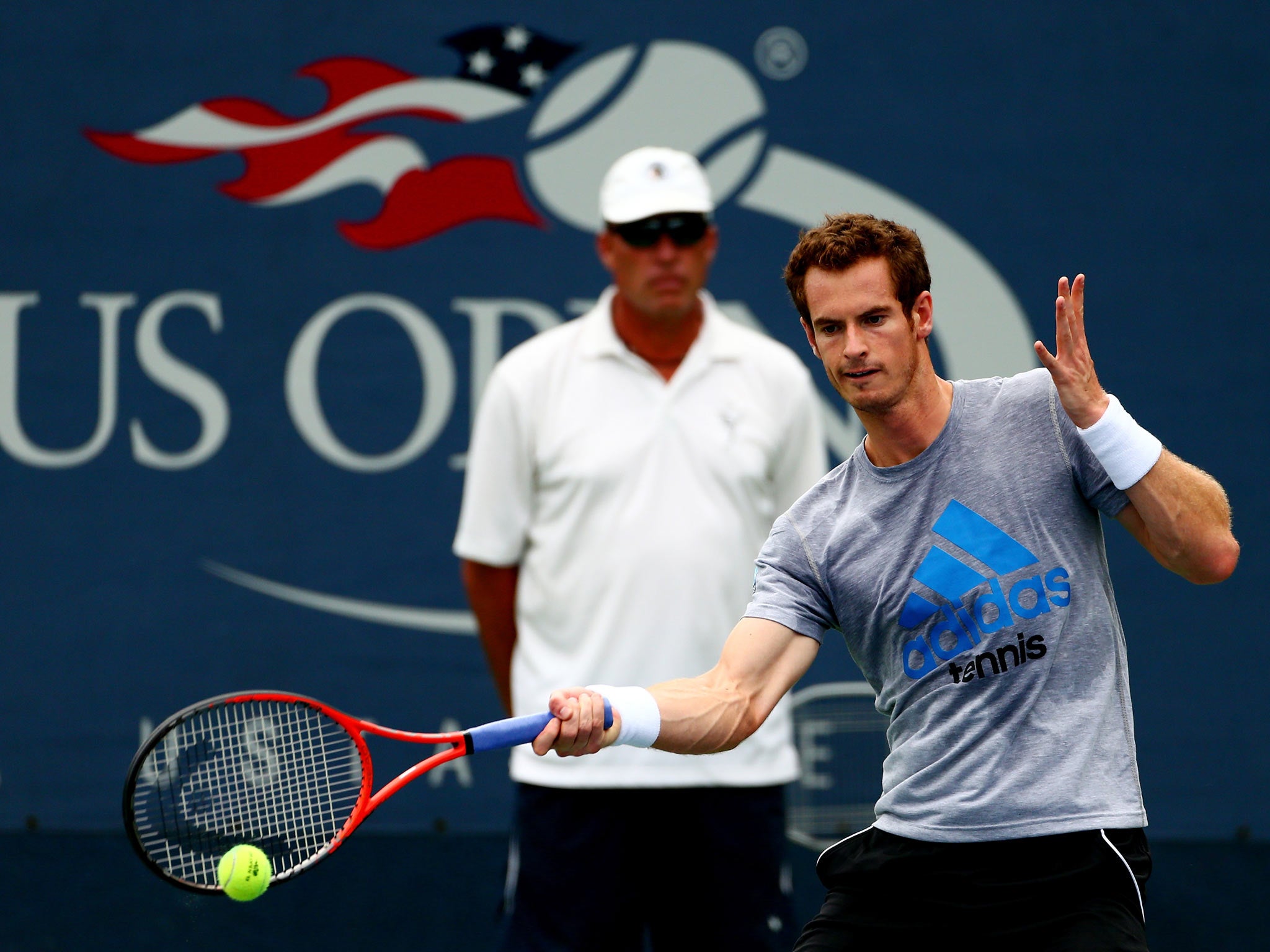 Andy Murray under the watchful eye of Ivan Lendl