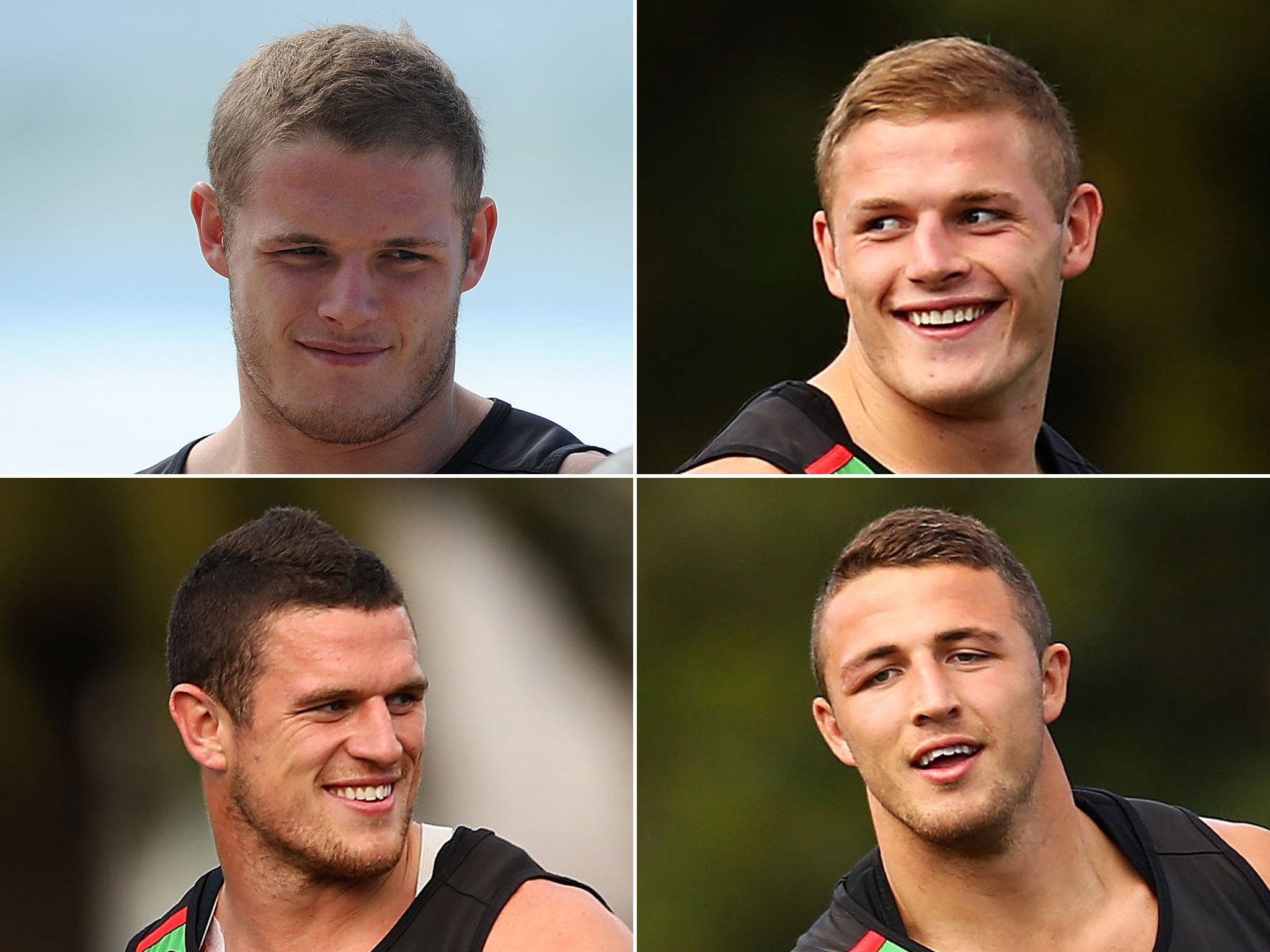 Clockwise from top left: Tom, George, Luke and Sam Burgess