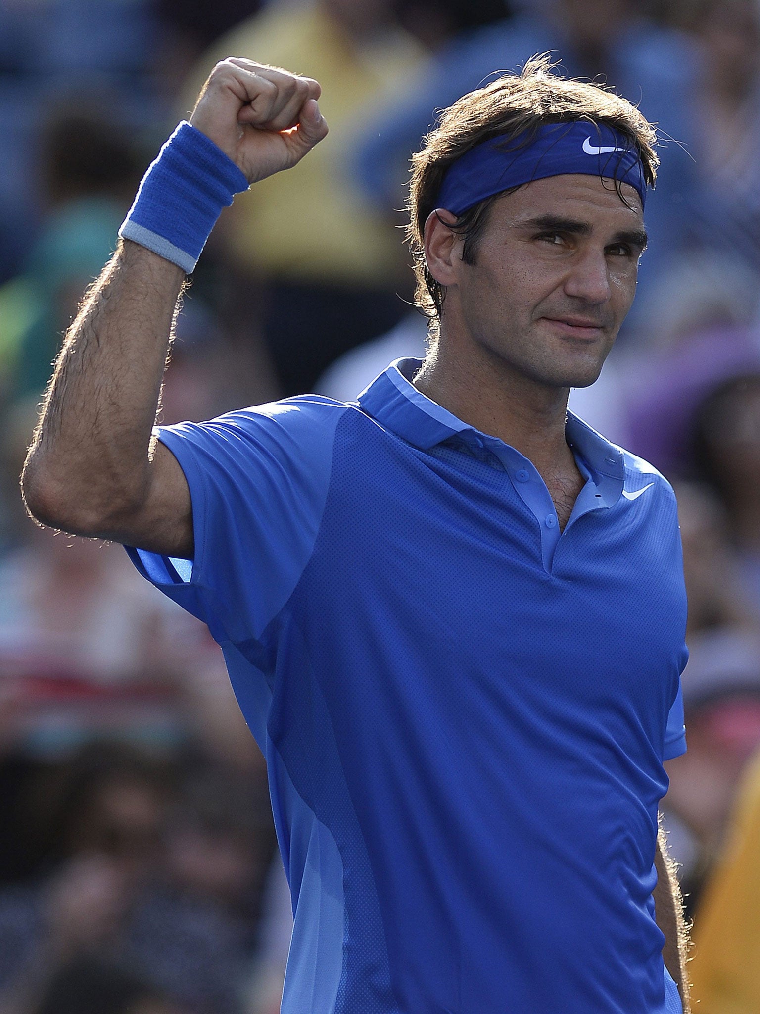 Roger Federer won his match against Grega Zemlja