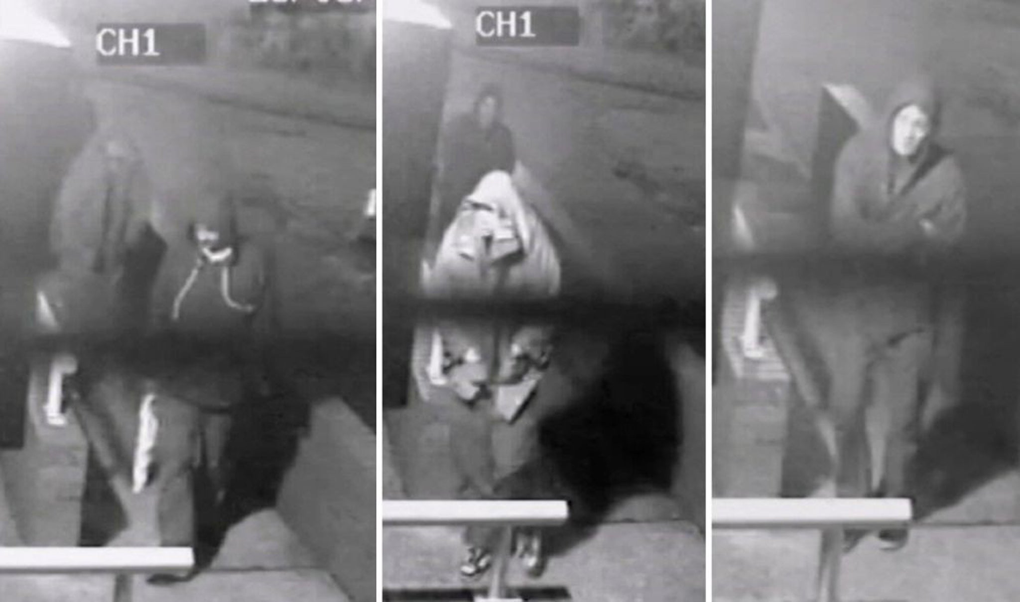 CCTV images released by Essex police show three men suspected of an arson attack on an Islamic centre in Harlow