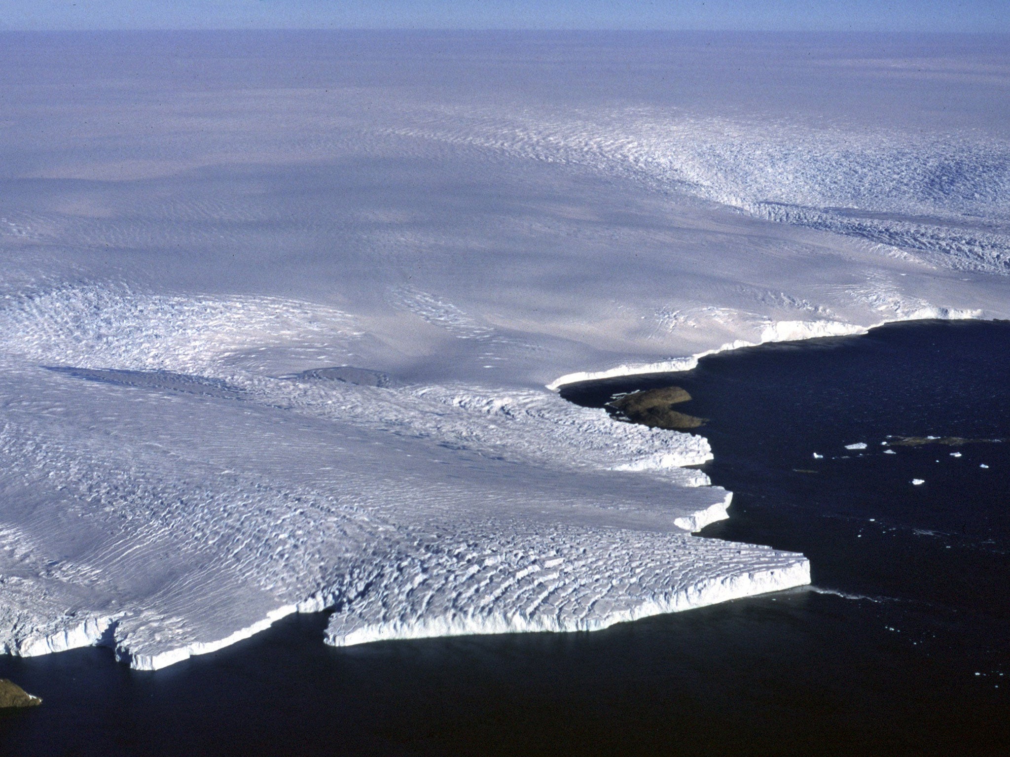 East Antarctic outlet glacier, Wilkes Land. The advance and retreat of this glacier was measured in the study and linked to variations in climate