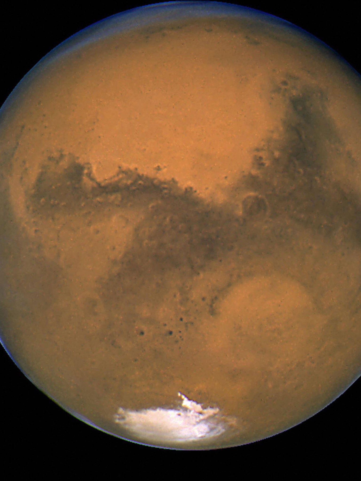 Growing evidence is suggesting that life on Earth may have actually begun on Mars, pictured.