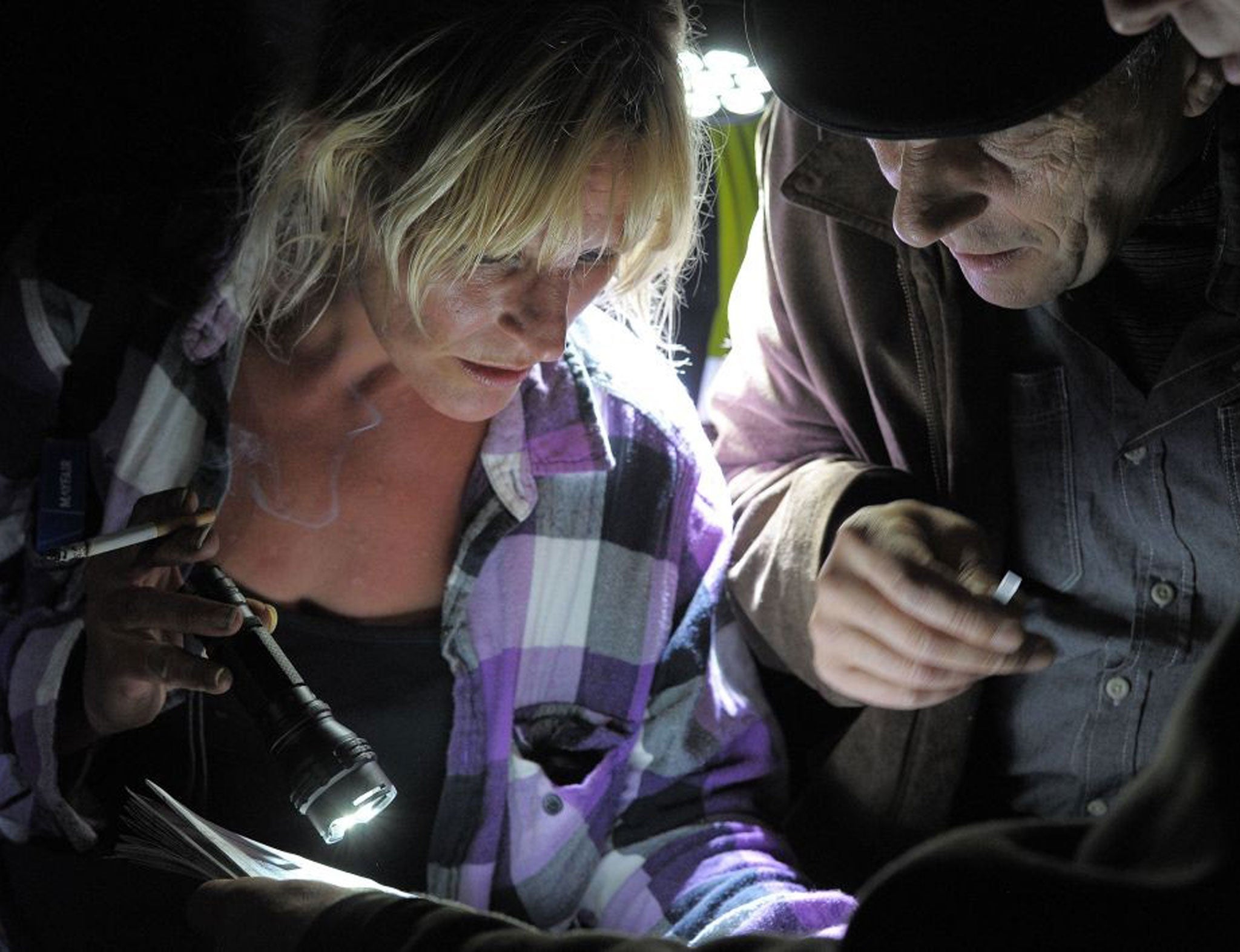 Protesters from 'Camp Badger' near Watchet in Somerset