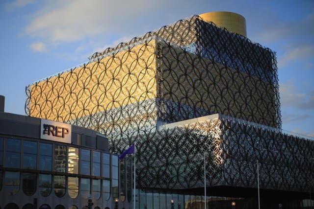 A view of the new Library of Birmingham at Centenary Square