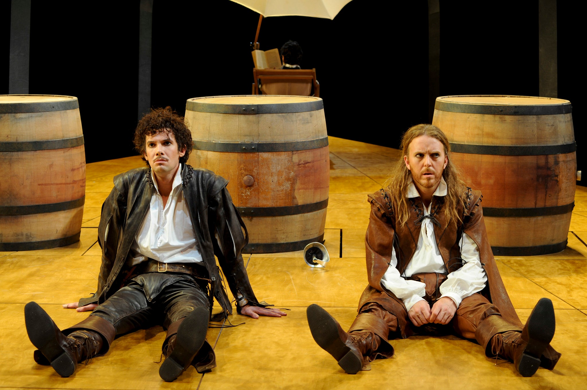 Toby Schmitz and Tim Minchin in Rosencrantz and Guildenstern are Dead