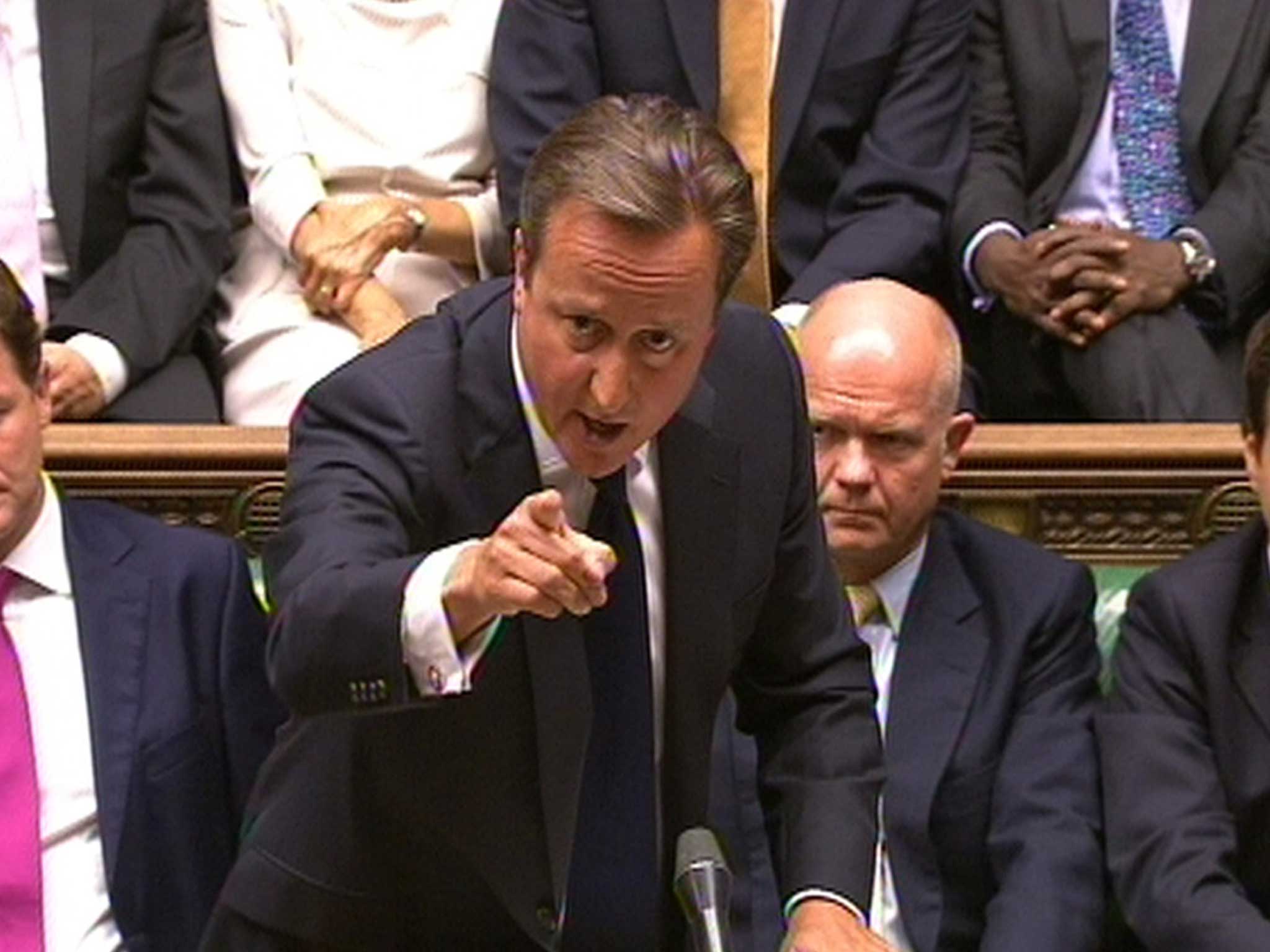 David Cameron speaks during the debate on Syria