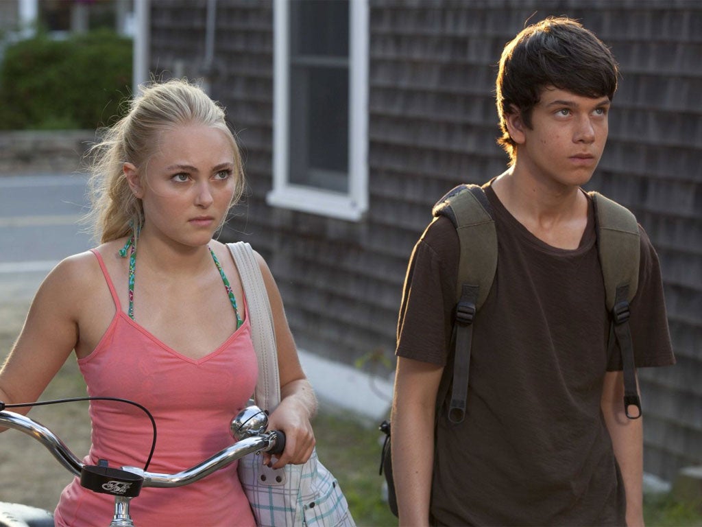 About a boy: Liam James with Anna Sophia Robb in ‘The Way, Way Back’