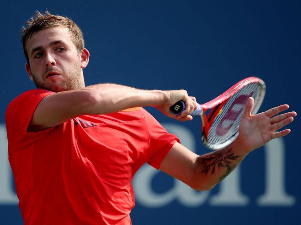 Dan Evans returns on his way to victory yesterday