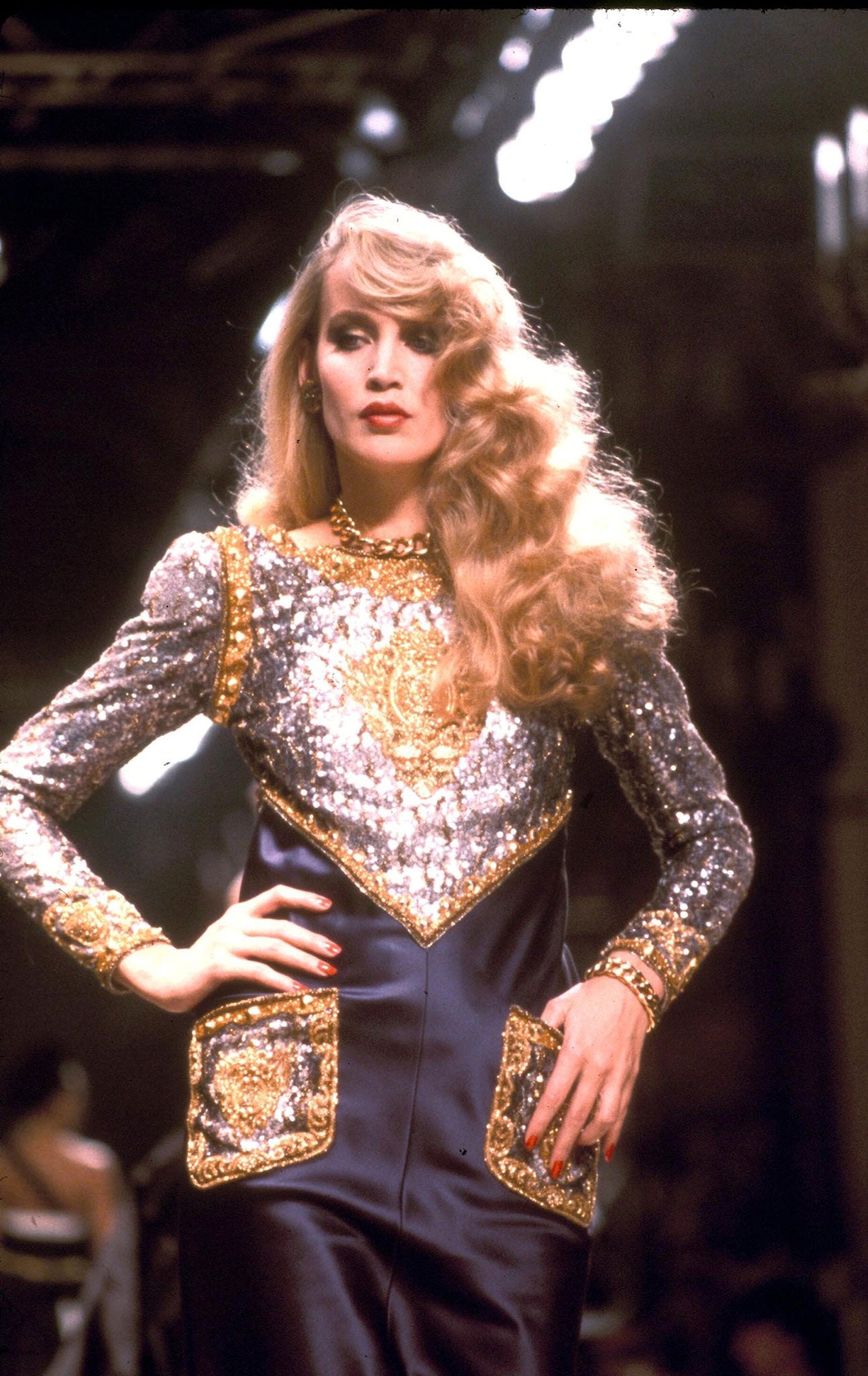 Sultry: Jerry Hall epitomises the louche, languid sexiness of the 1970s
