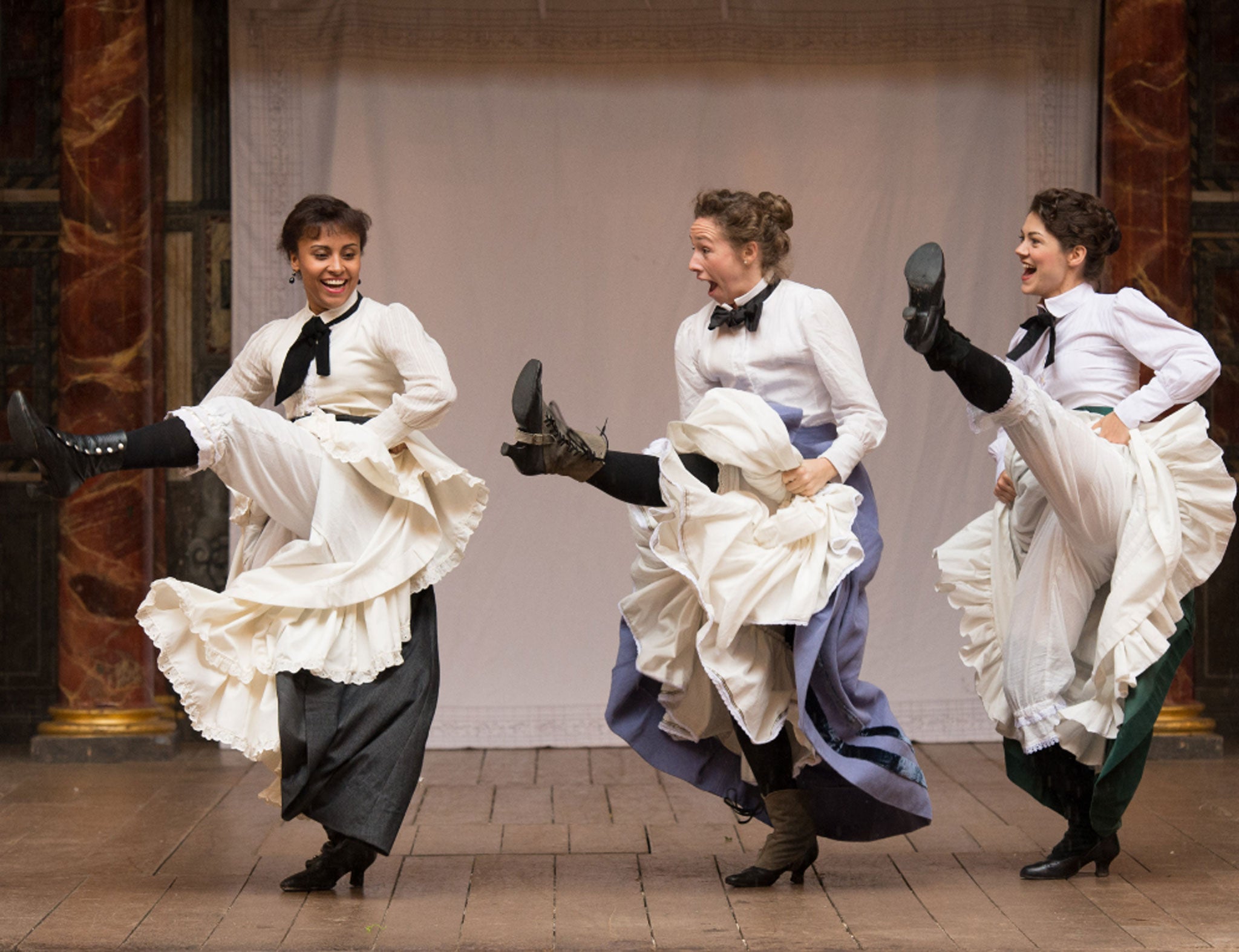Tala Gouveia, Ellie Piercy and Olivia Ross, in Blue Stockings