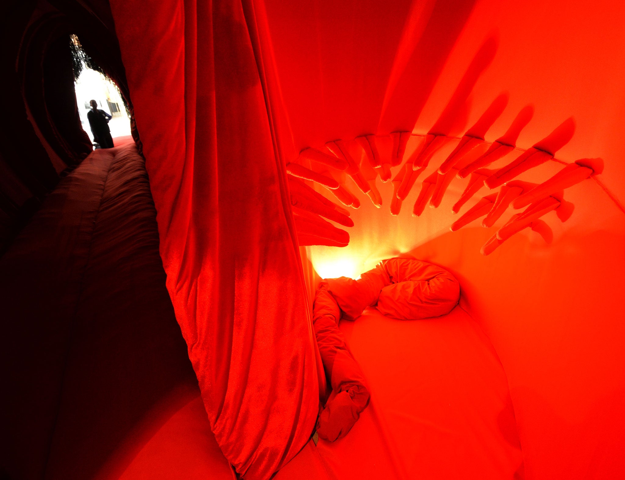 Visitors are invited to walk through the artwork, by 30-year-old artist Reshma Chhiba