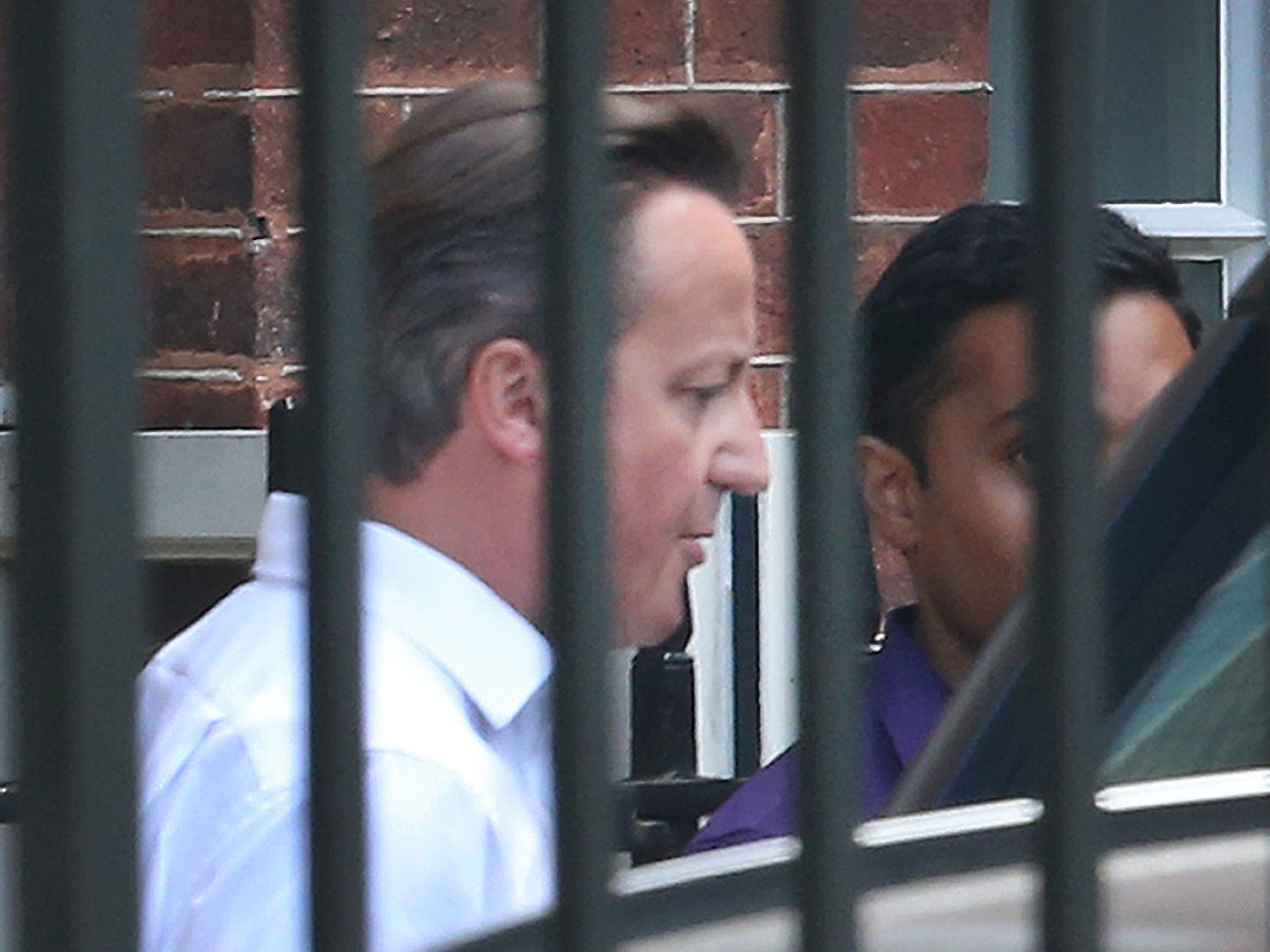 David Cameron leaves Downing Street