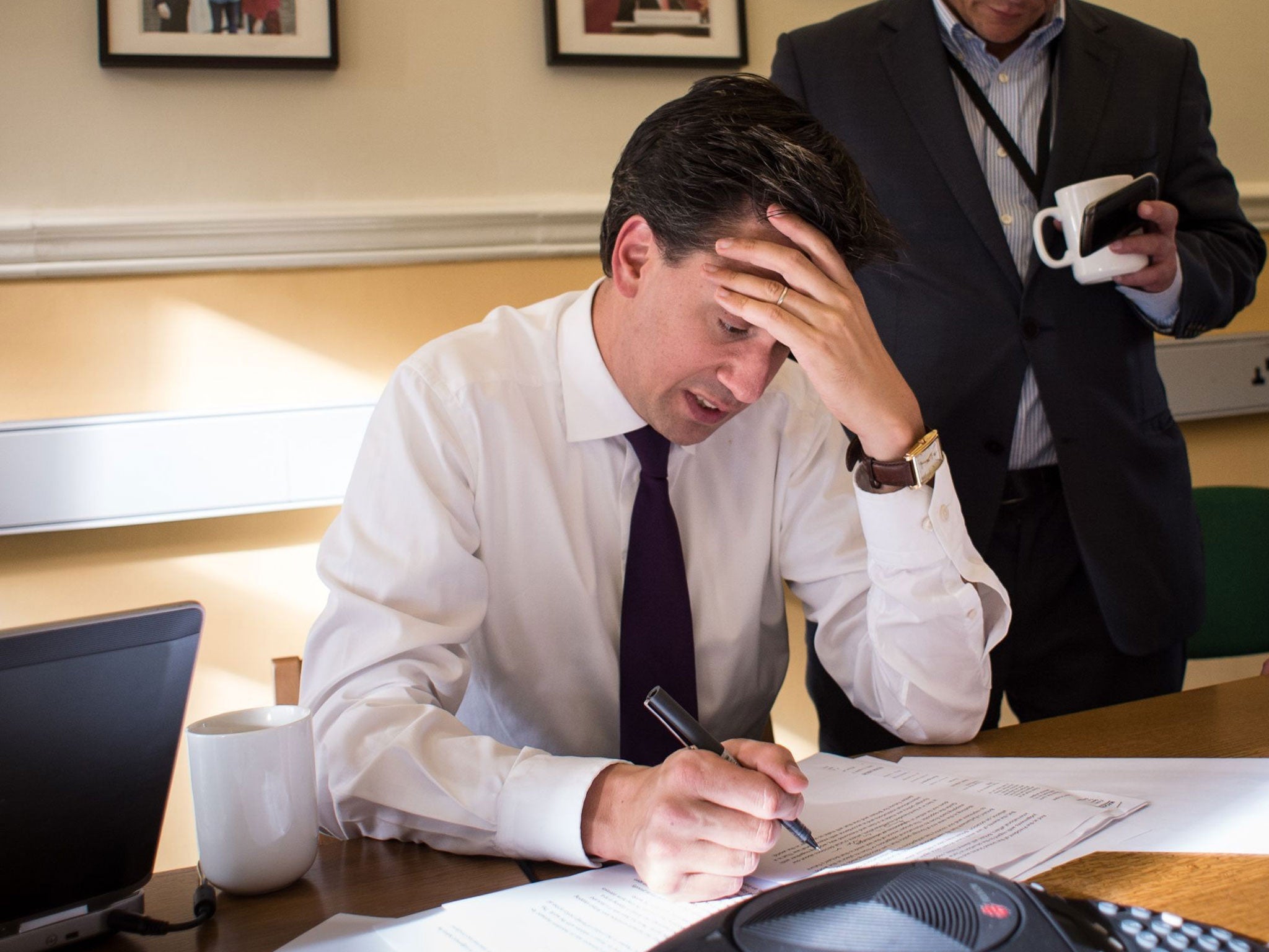 Ed Miliband in his Westminster office