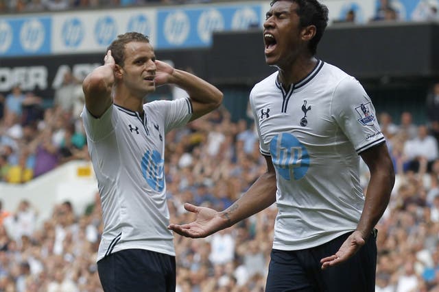Roberto Soldado (left) will feature for Tottenham against Cardiff