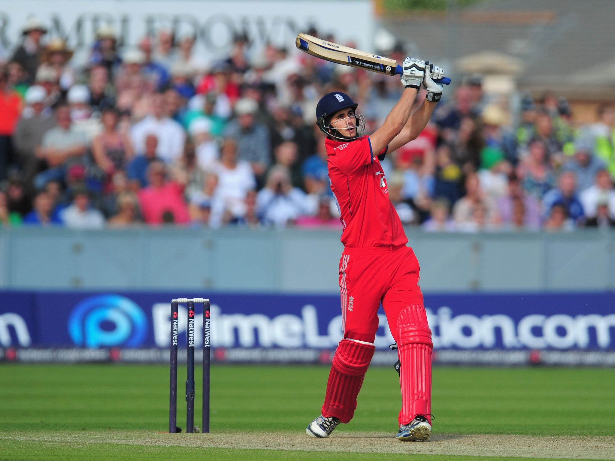 England batsman Alex Hales hits out during the 2nd NatWest series T20