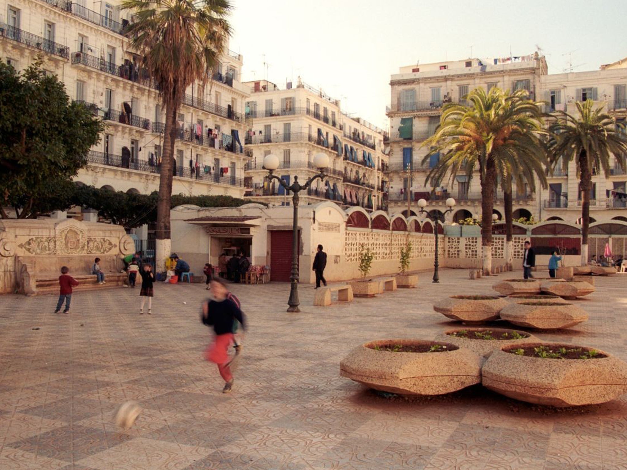 Street life in Algiers’ Bab El Oued neighborhood