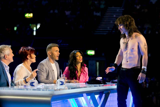 The X Factor judges: Louis Walsh, Sharon Osbourne,  Gary Barlow and Nicole Scherzinger 