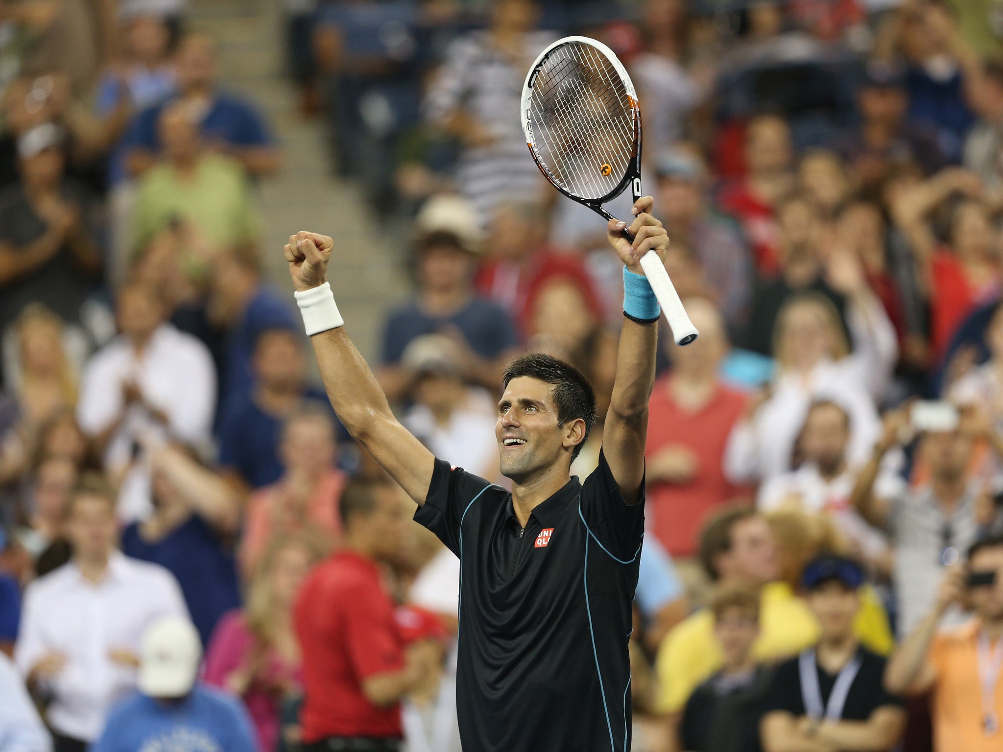 Djokovic celebrates progress to the fourth round