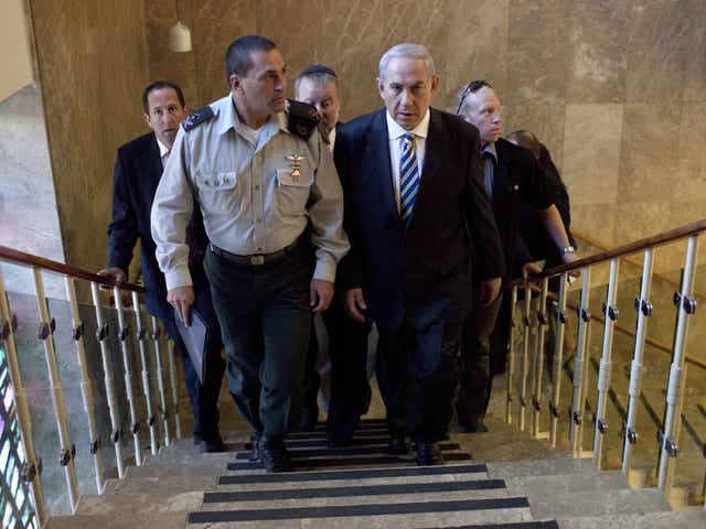 Israeli Prime Minister Benjamin Netanyahu attends the weekly cabinet meeting on September 1, 2013 in Jerusalem, Israel.