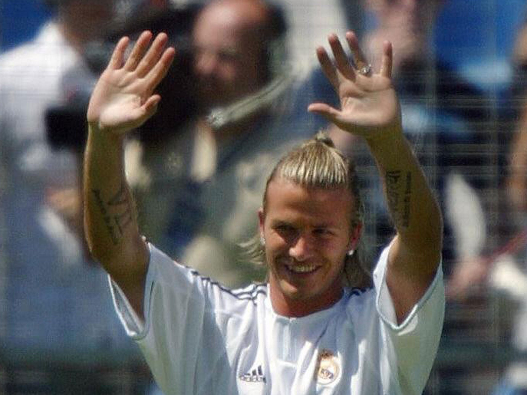 David Beckham could only manage a 'Hala Madrid' when he joined Real in 2003