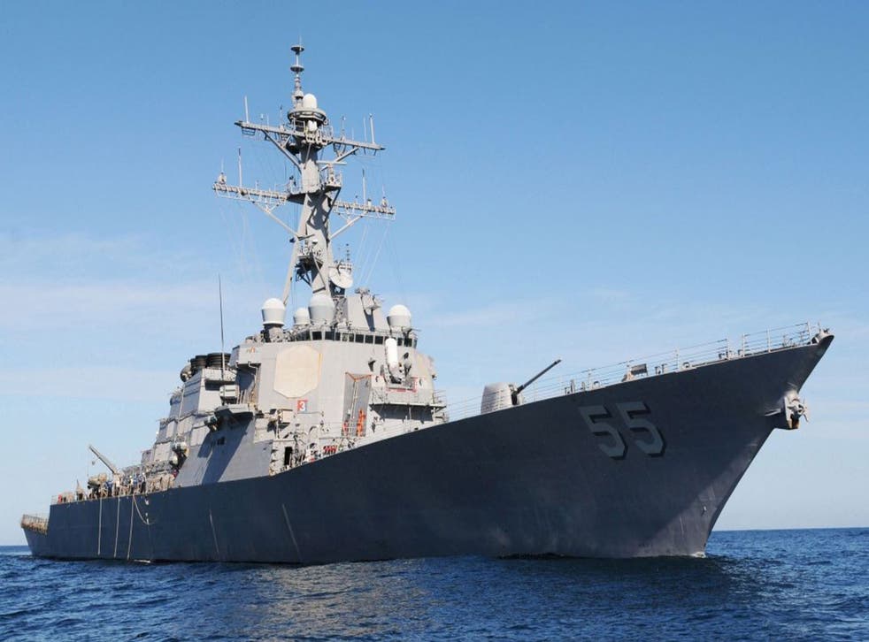 File picture of USS Stout, a guided-missile destroyer, the fifth US Navy destroyer to be deployed to the eastern Mediterranean as expectations grow of an imminent strike on Syria