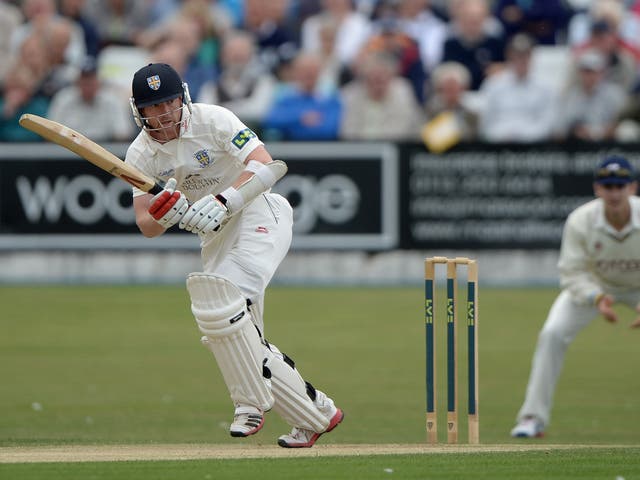 Paul Collingwood of Durham bats during the LV County Championship division one match between Yorkshire and Durham